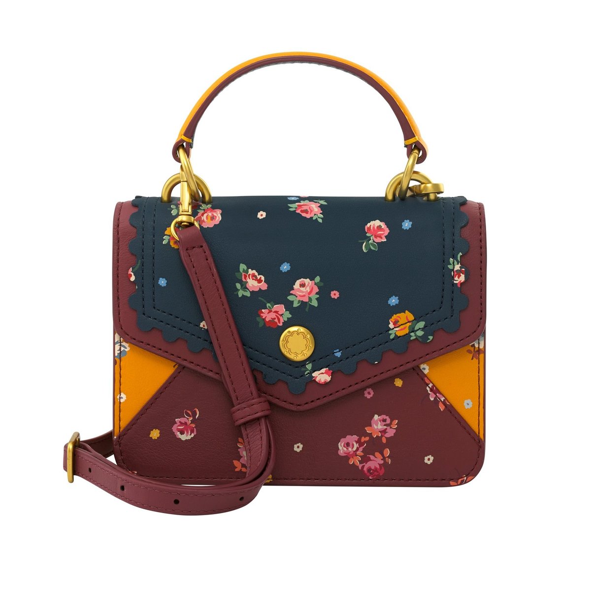 cath kidston yellow leather bag