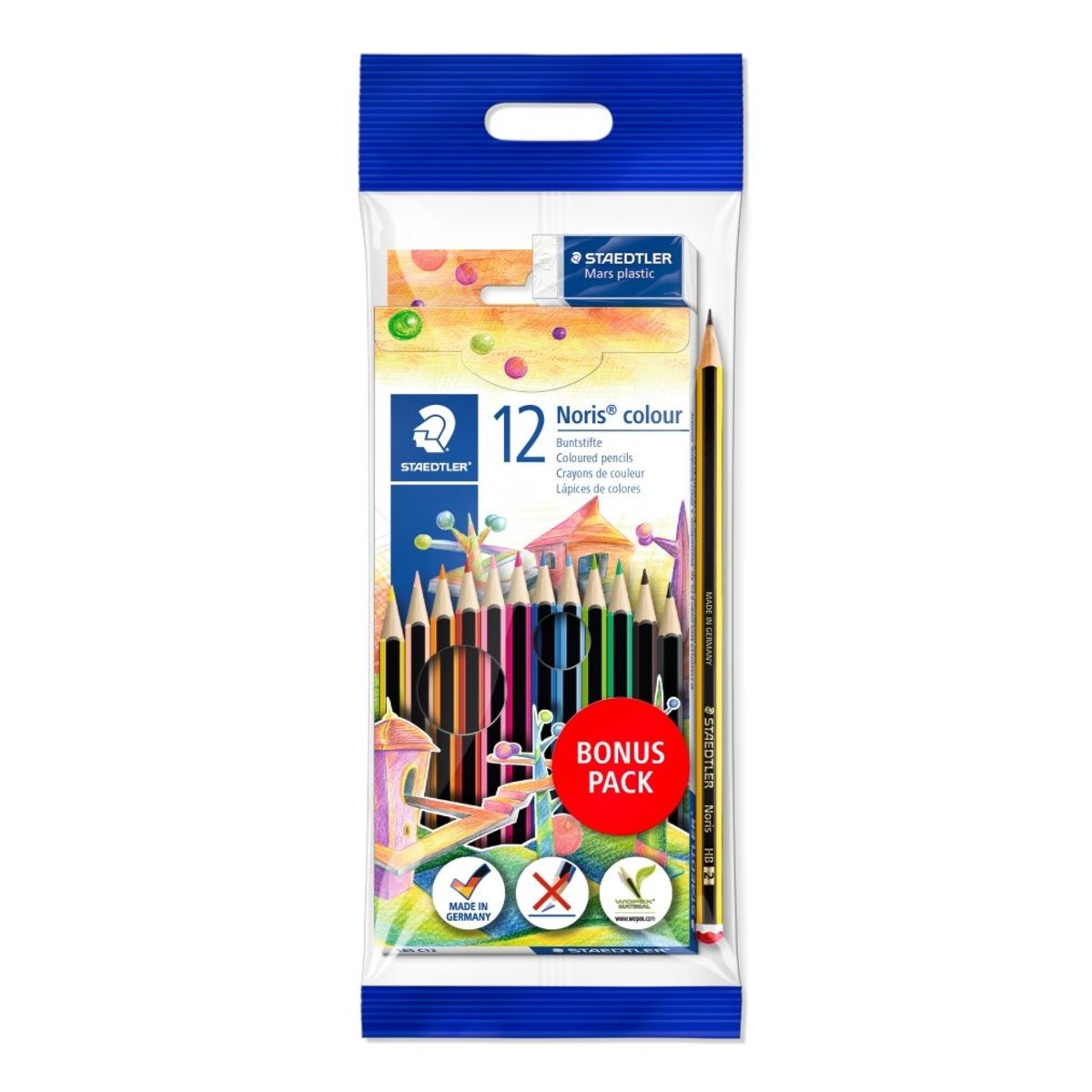 Staedtler Promotion Set 12 Staedtler Noris Coloured Pencils With Noris Pencil And Eraser Hktvmall Online Shopping