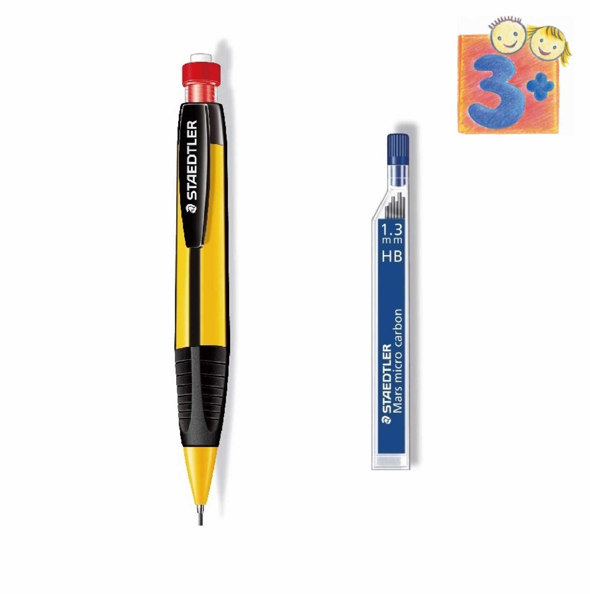 STAEDTLER 771 LARGE YELLOW MECHANICAL PENCIL 1.3MM LEAD BRAND NEW 