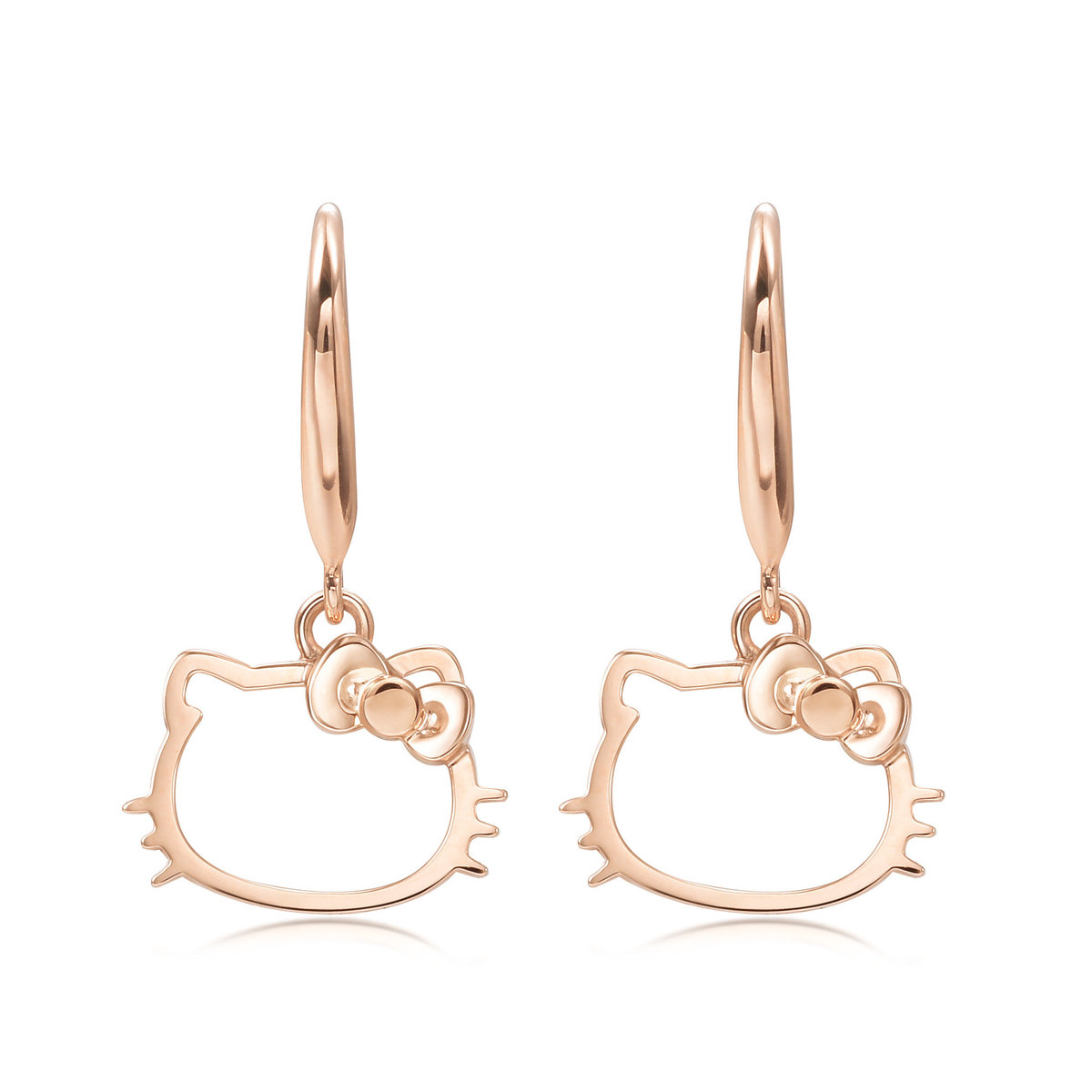 Sanrio characters 「Hello Kitty」18K玫瑰金耳環