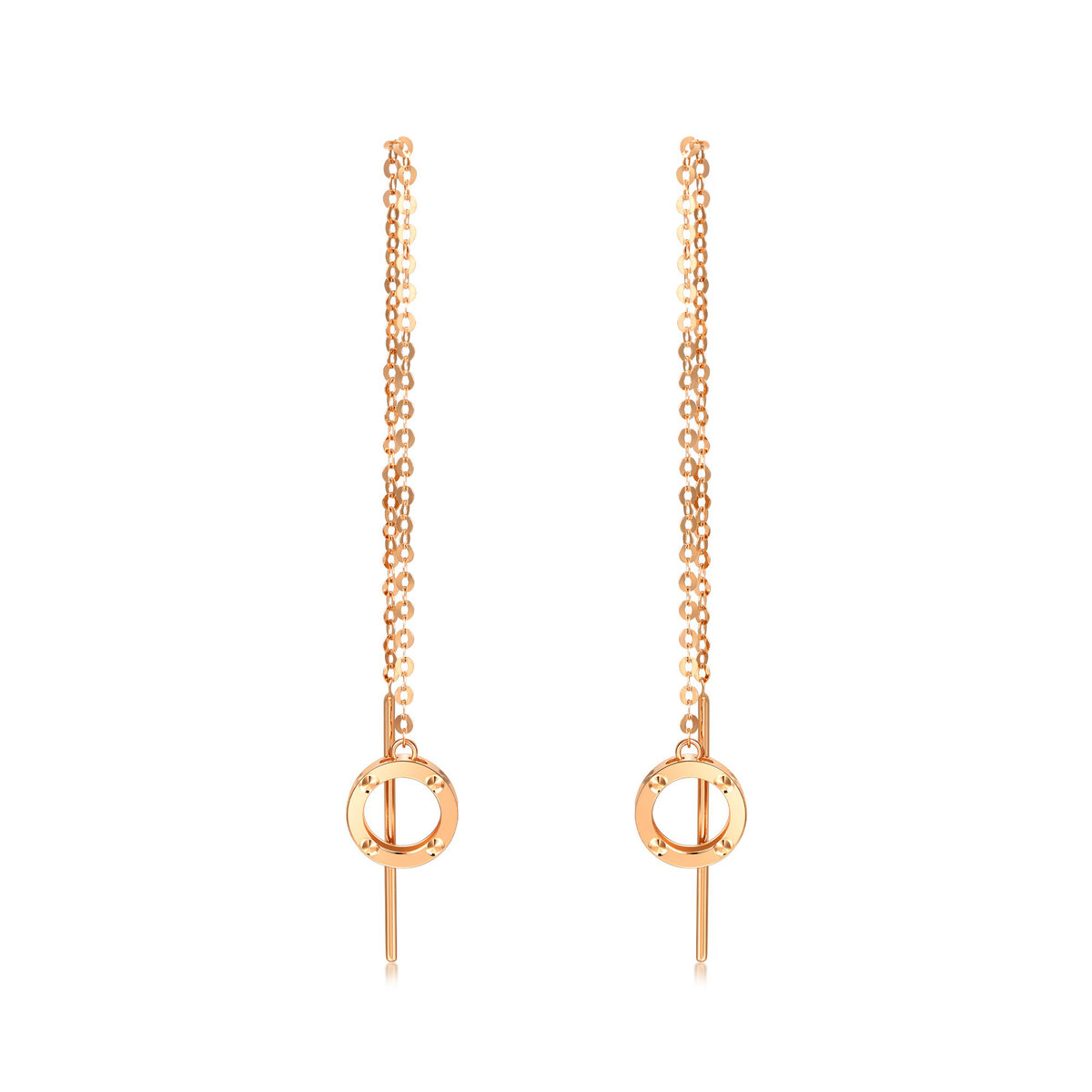 薄荷系列 18K玫瑰金耳環