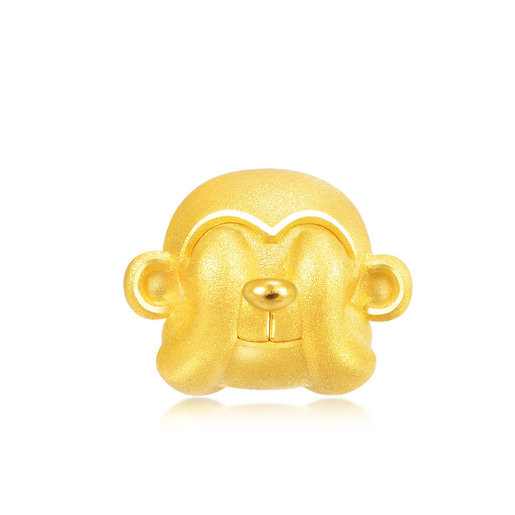 Chow Sang Sang 999 24K Gold Wise Monkey See no Evil Charm Bracelet for Women 88285C