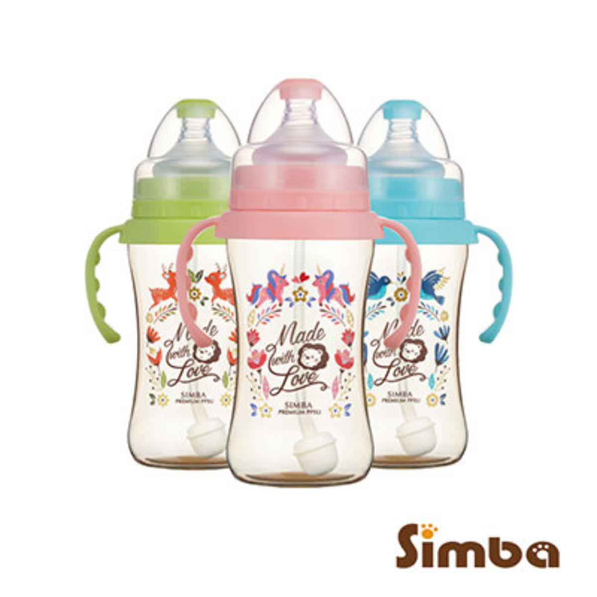 桃樂絲PPSU吸管把手 寬口中奶瓶(270ml) -3支裝