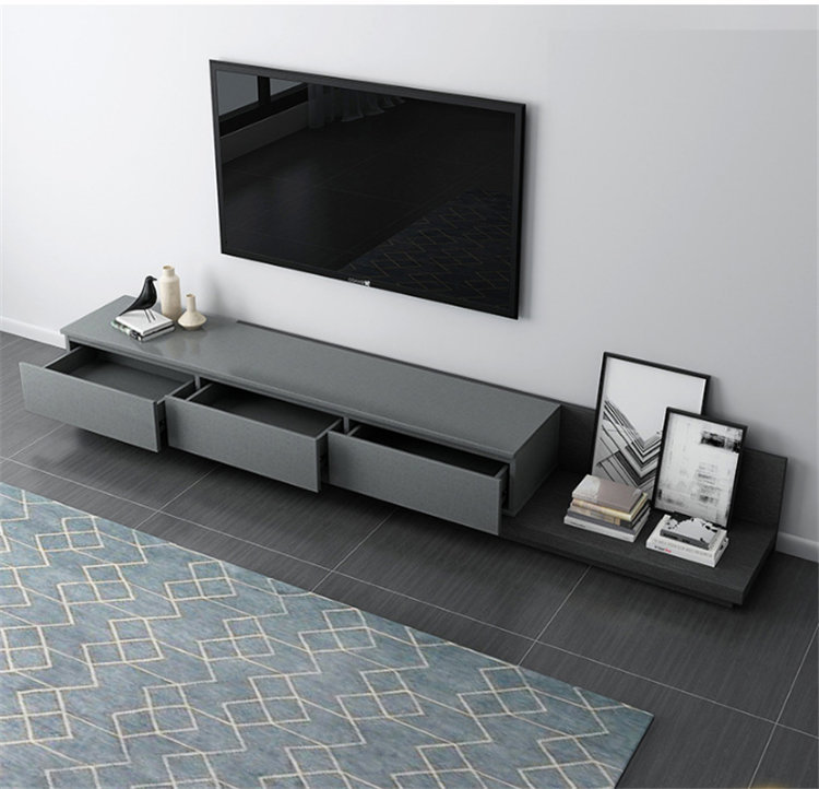 | طاولة تلفاز مع طاولة قهوة بتصميم حديث