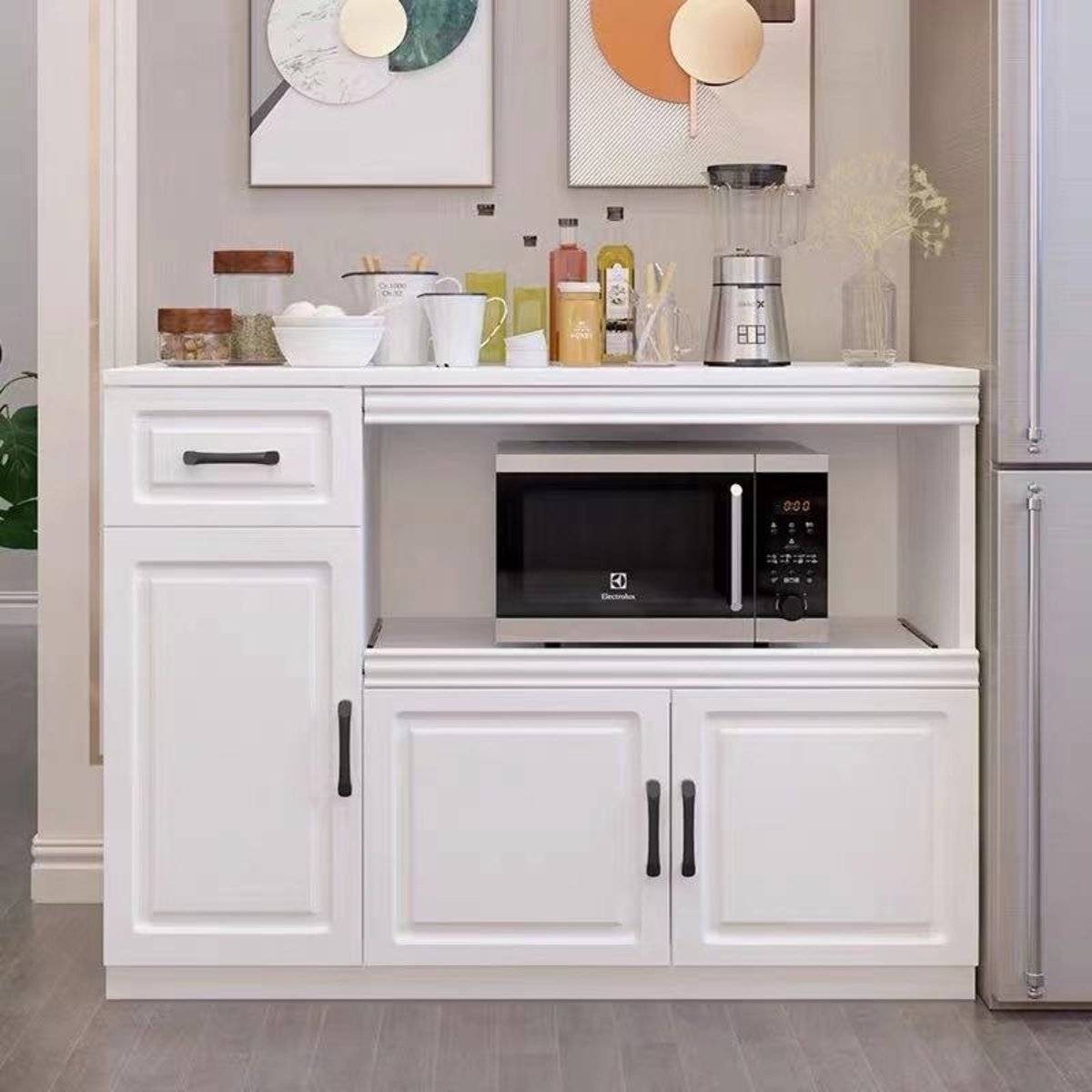 Include installation sideboard simple shelf tea cupboard kitchen cupboard storage cabinet