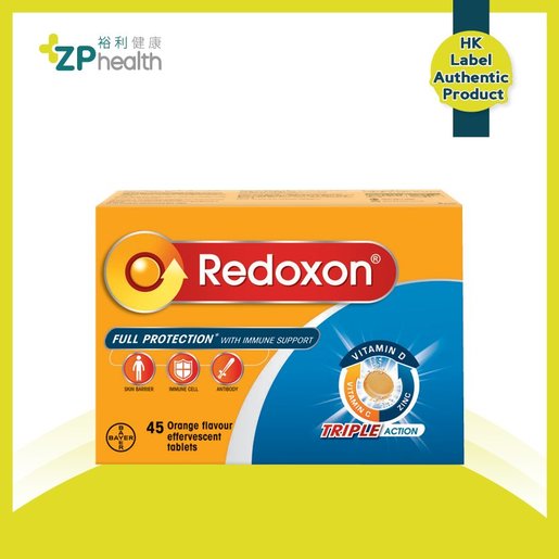 Redoxon Redoxon Triple Action Effervescent Orange 45s Vitamin C D Zinc Hk Label Authentic Product Hktvmall The Largest Hk Shopping Platform