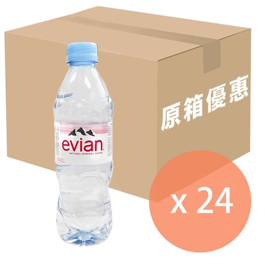 evian  [Full Case] Evian Natural Mineral Water - 500ml x 24