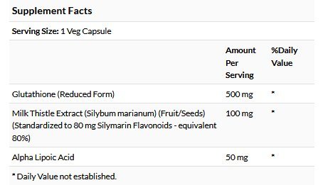 now glutathione ingredients NOW Solutions Glutathione Skin Brightener, Veg Capsules main image 0