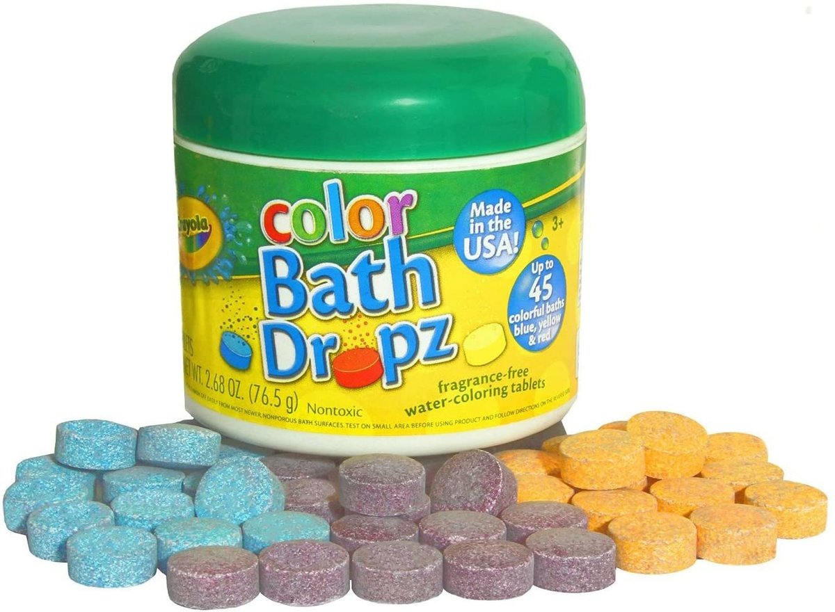 Crayola, Color, Bath Dropz, 60 Tablets【Parallel Import】