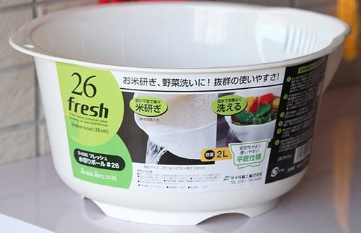 日豚百貨| 日本SANADA淘米洗米專用盆瀝水籃洗菜盆創意廚房用品| 顏色