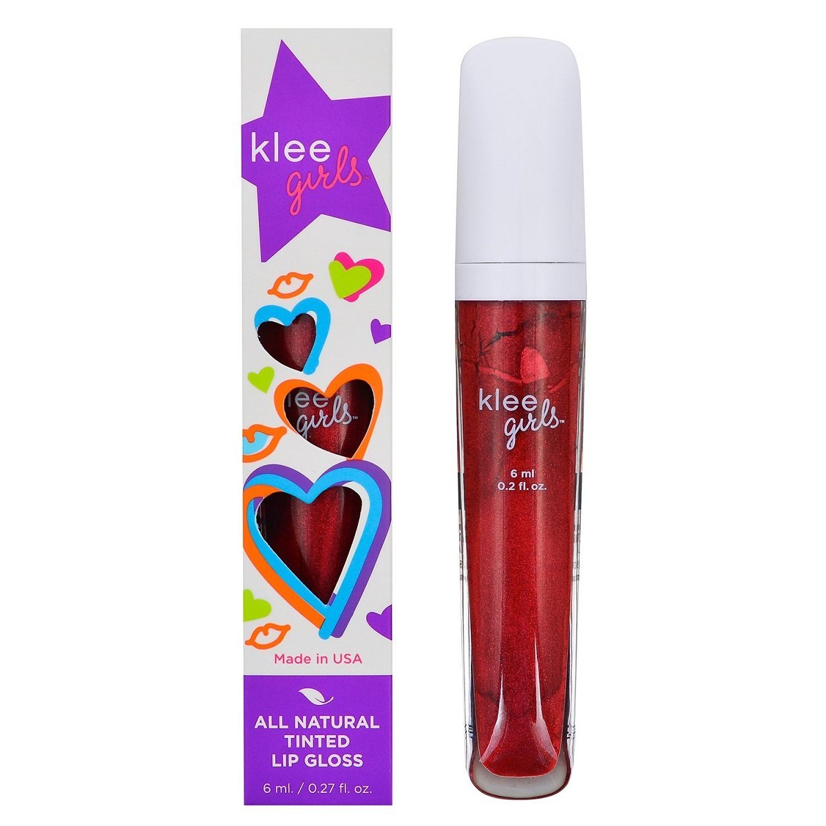 All Natural Tinted Lip Gloss - Sequoia Beat (Sparkly Red)﹒Safe for kids(age 3+) & pregnant women﹒ 6ml