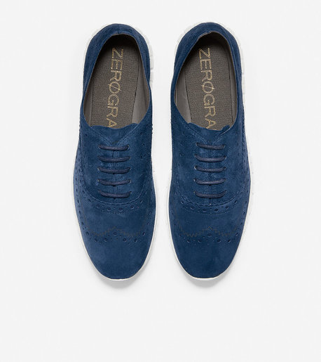 blue suede oxfords womens