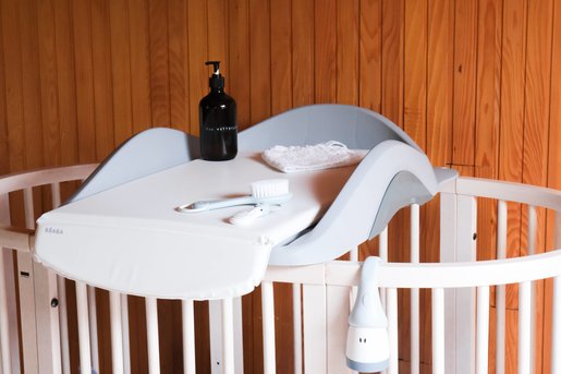 light wood changing table