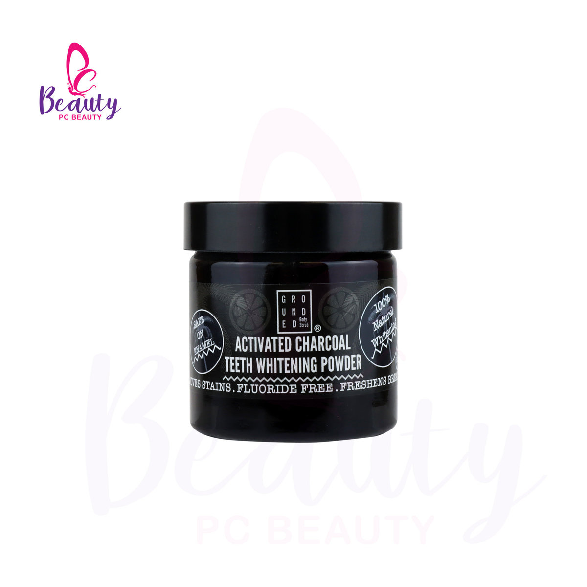 grounded charcoal teeth whitening powder