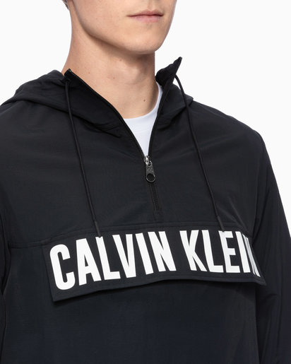 calvin klein logo anorak