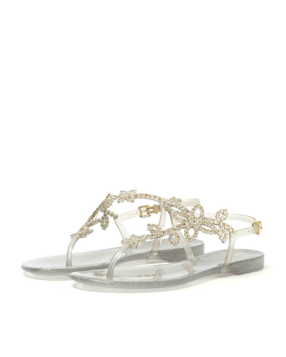 crystal jelly sandals