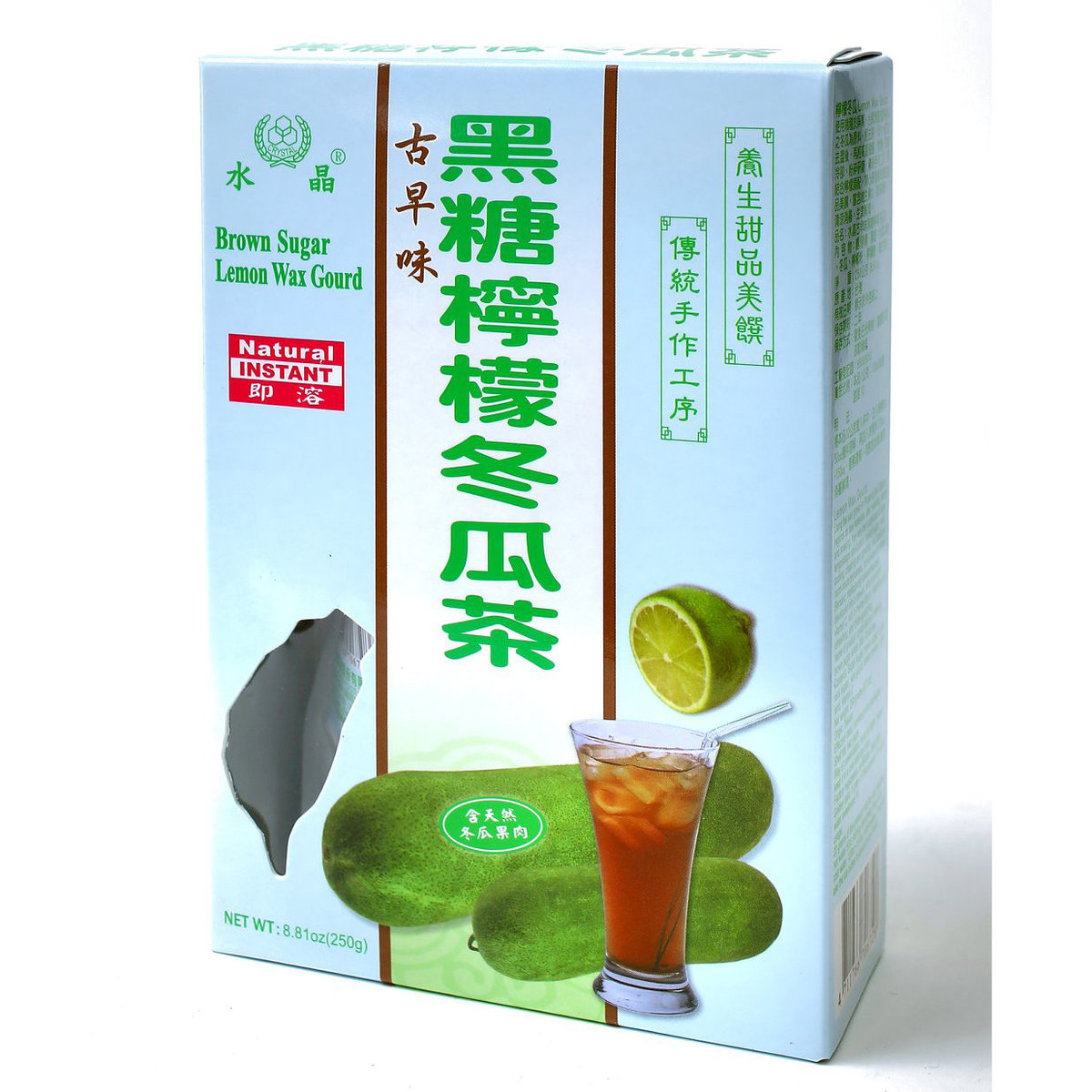 [盒裝] 信明黑糖-檸檬冬瓜茶150g 檸檬磚