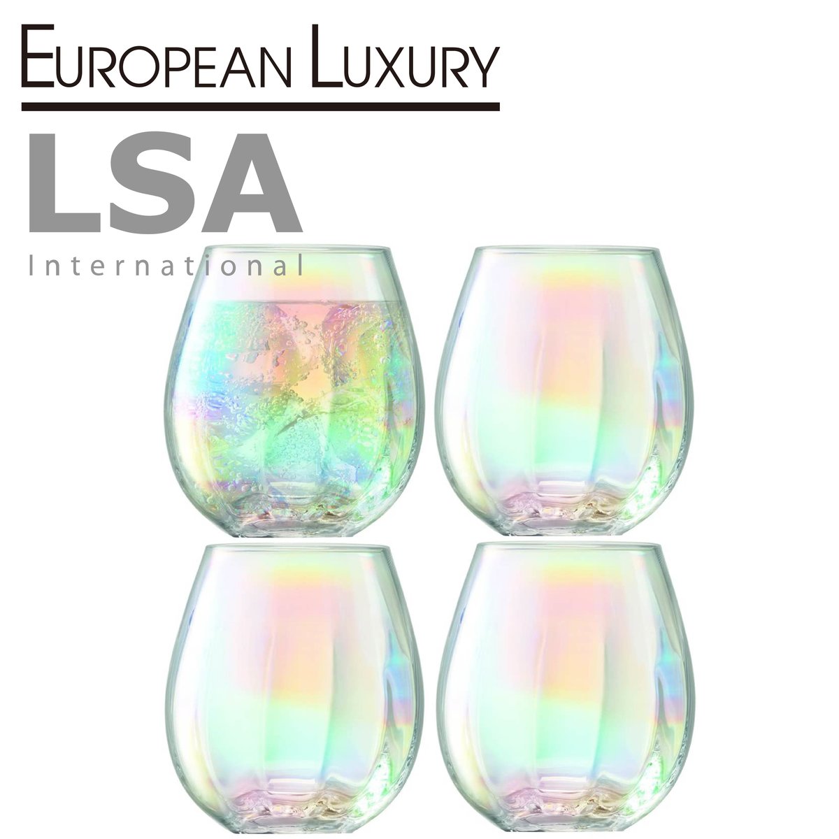 PEARL Tumblers /  Glasses 4P Set《European Luxury》(Parallel Import)
