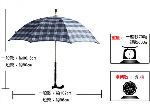 樂齡 藏杖型兩用拐杖傘 87cm高 拐杖雨傘二合一 顏色 紅色 Hktvmall 香港最大網購平台