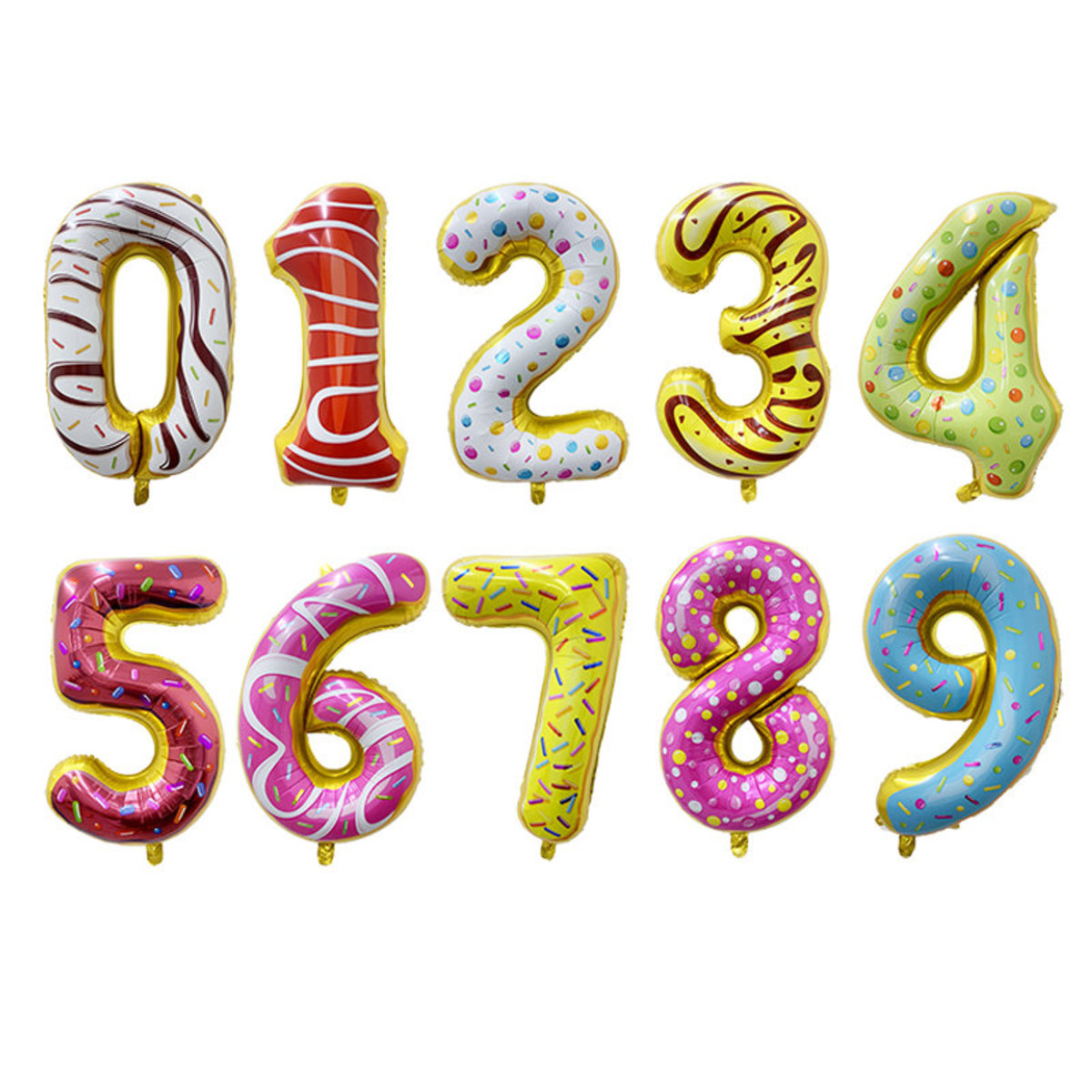 Festive/Party/Banquet/Birthday/Balloon/Decoration - Donut Chocolate Digital Balloon 32-inch “0”