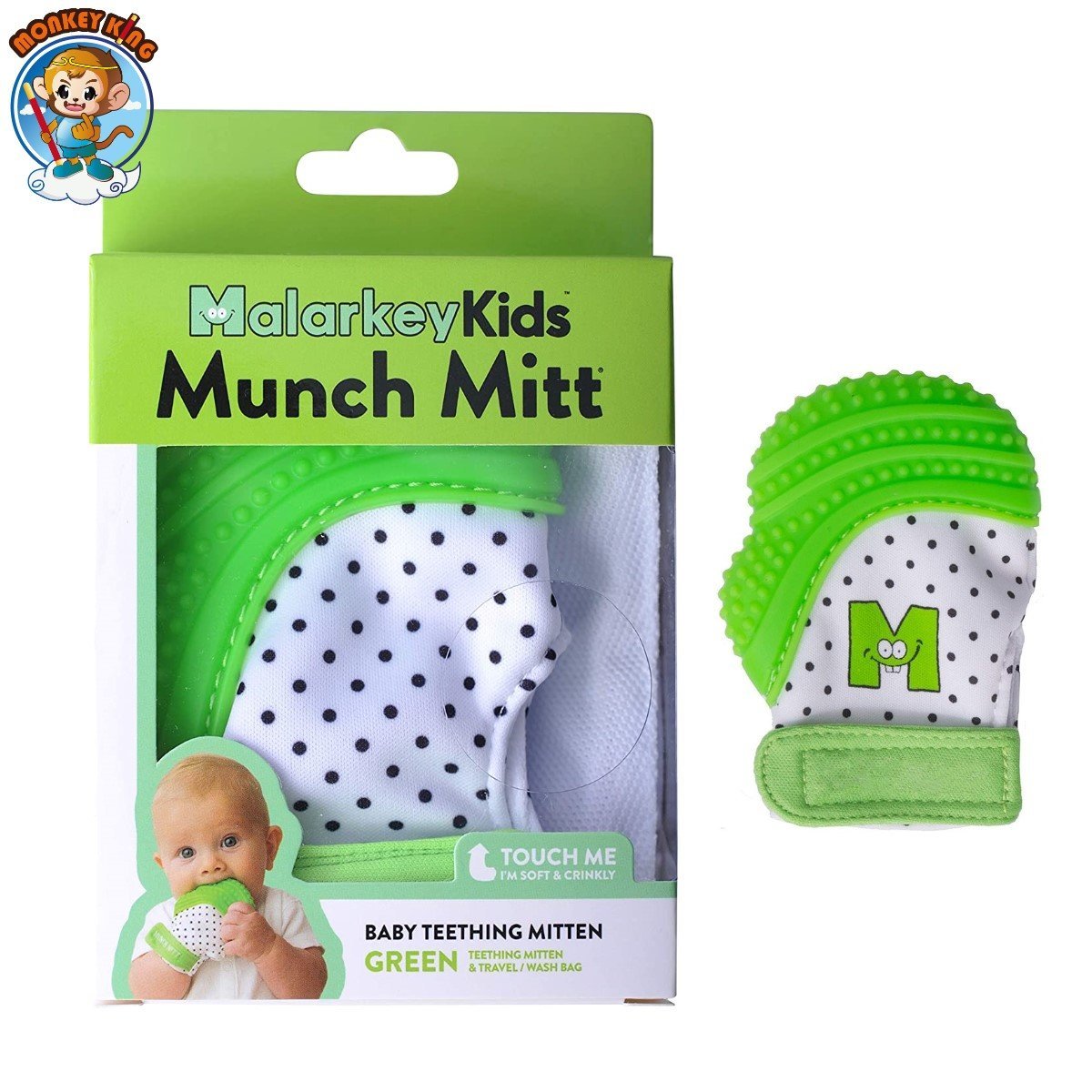 monkey tots teething mitten