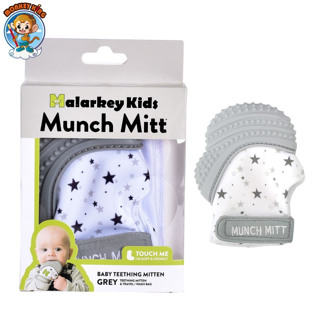 monkey tots teething mitten