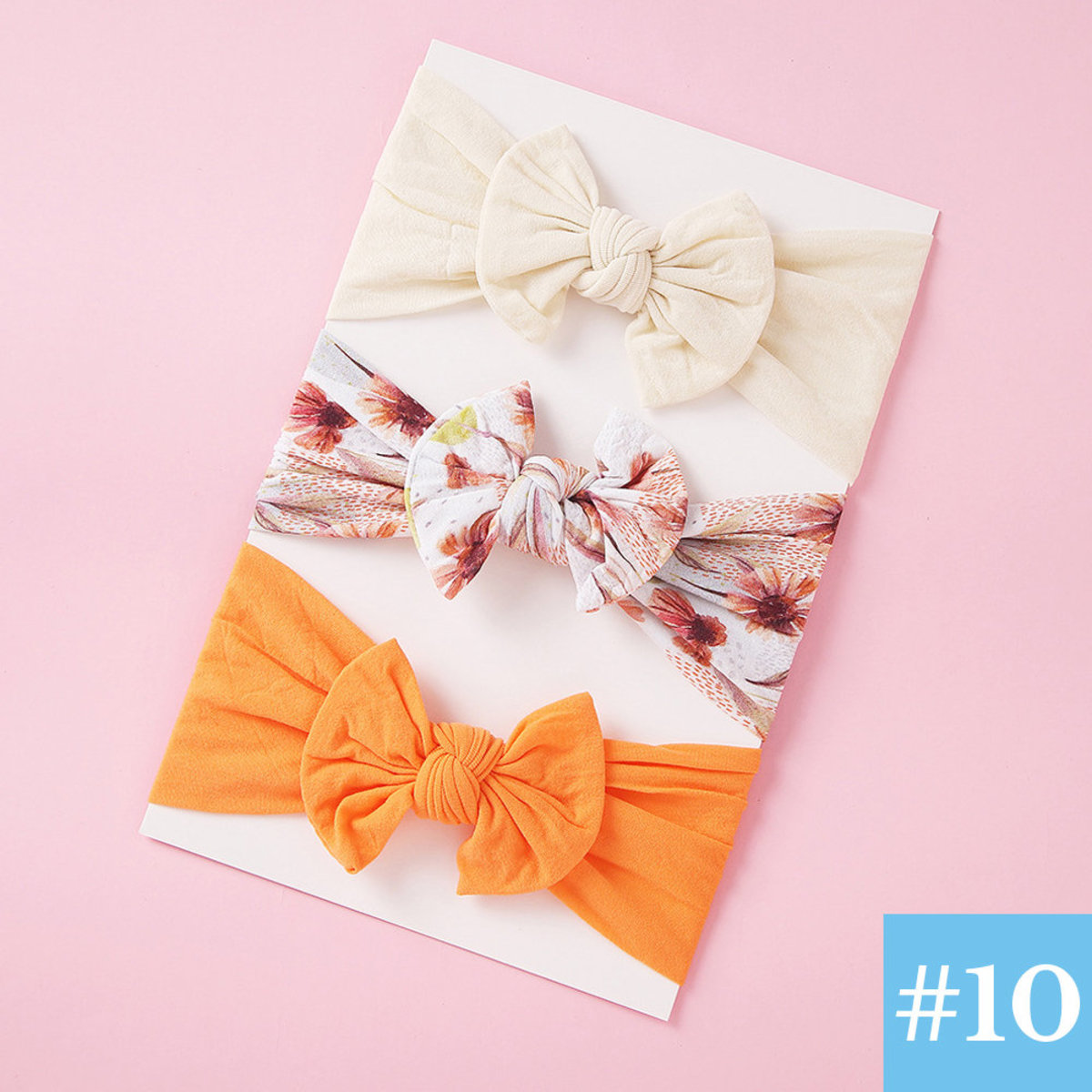 #10【3個裝】嬰兒頭帶 蝴蝶結髮帶 彈性嬰兒頭帶 新生兒髮箍 兒童彈性髮帶 寶寶寬髮帶 蝴蝶結兒童頭飾 少女洗臉頭帶 新款歐美親子髮飾