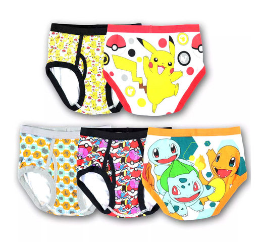  Pokemon Girls' 100% Combed Cotton Underwear with