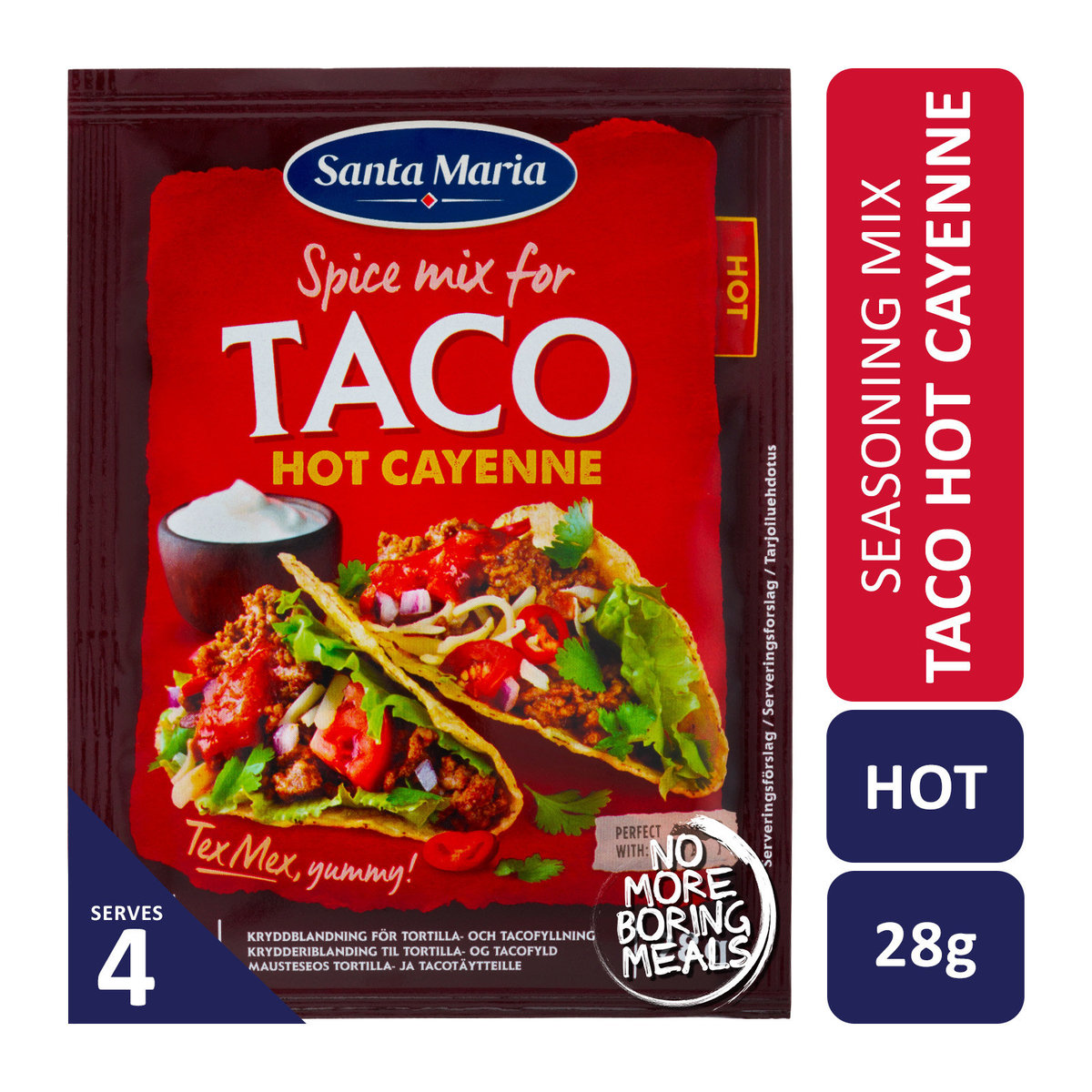 Taco Spice Mix Hot Cayenne 28g (Best before: 17 May 2025)