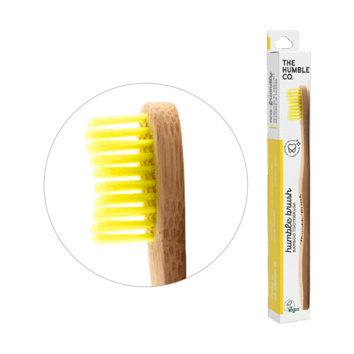 成人 環保天然竹製牙刷 黃色柔軟刷毛
