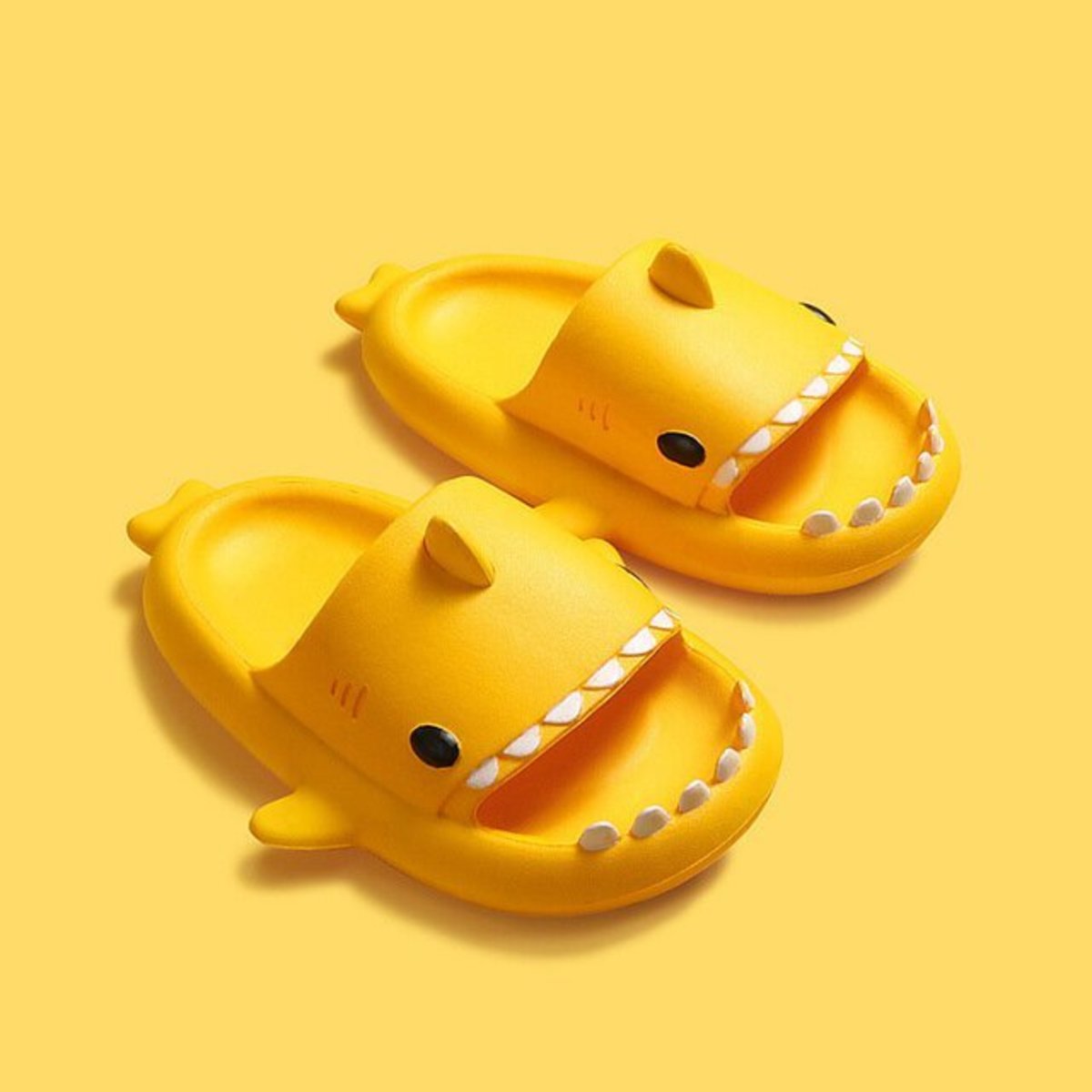 兒童立體鯊魚拖鞋 涼鞋 黃色150