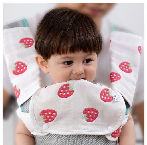 Baby carrier strap outlet protector