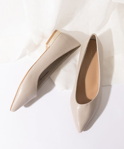 Randa Pointed Toe Low Heel Pumps Cp L Gray 210 Color Light Grey Size 21 Hktvmall The Largest Hk Shopping Platform