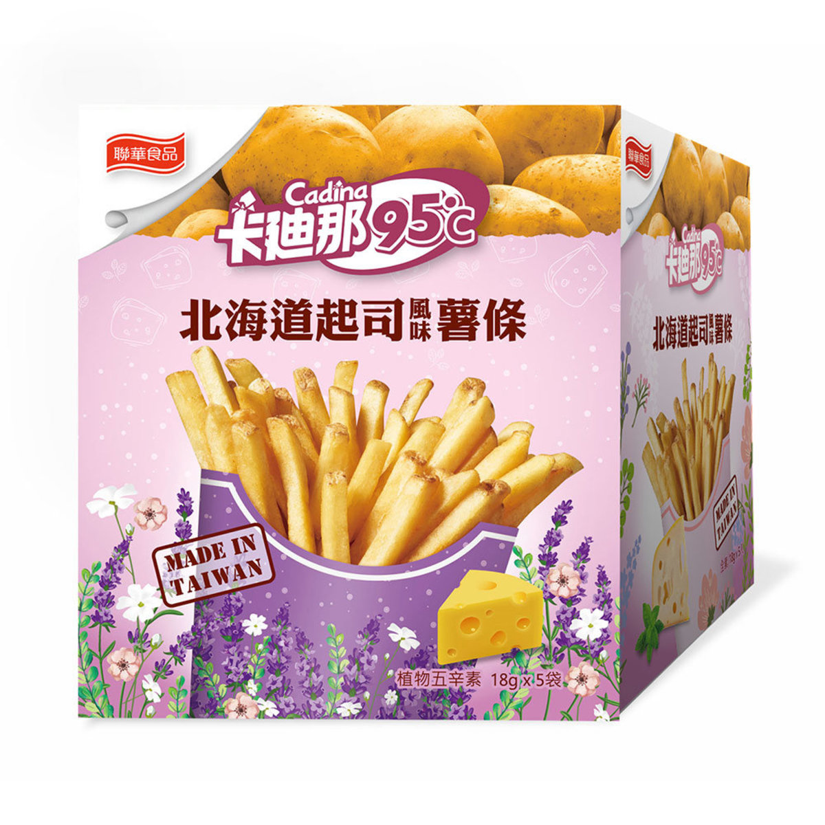 95℃ 薯條 - 北海道芝士風味 (5包/盒) 獨立包裝 [食用期限：2024年6月26日]