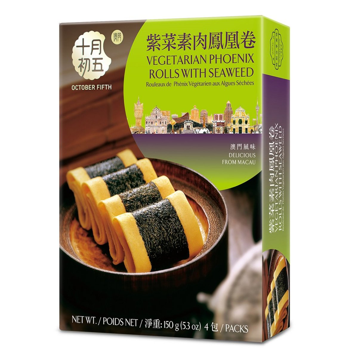 【$109.9 自選 4件】紫菜素肉鳳凰卷 150g