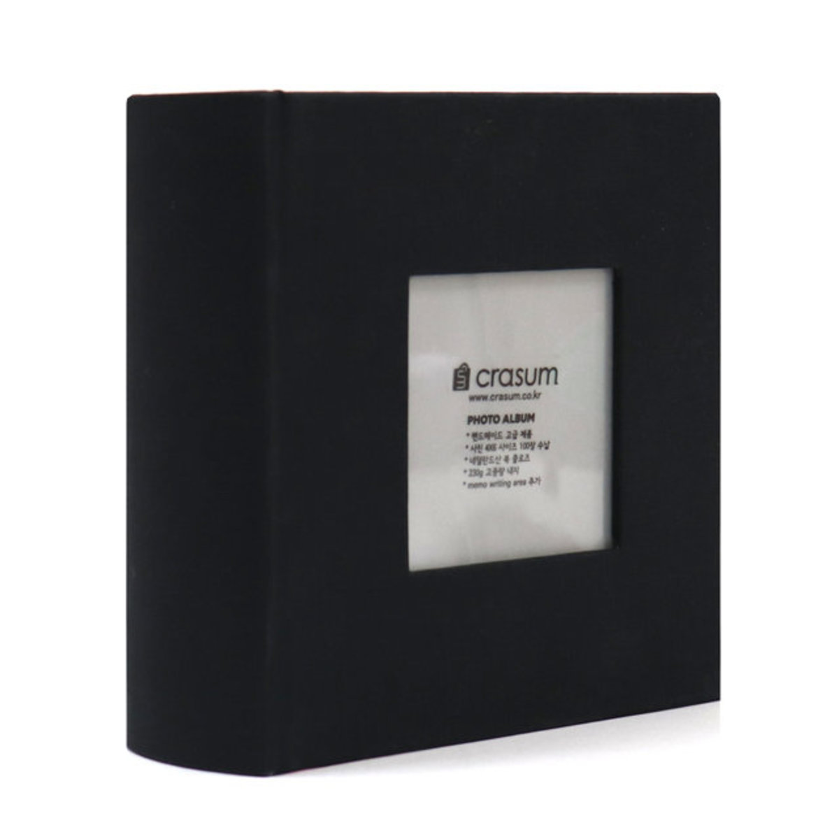 Fabric frame cover 200 pockets 4R photoalbum, Korean design, 12colors jet black