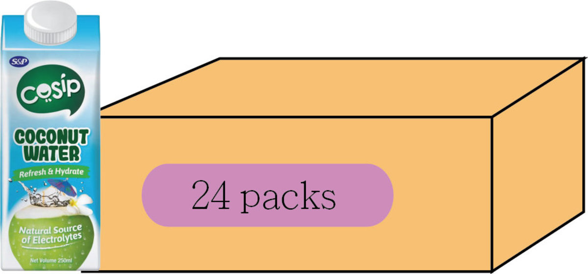 COSIP COSIP 100 Coconut Water (Tetra Pak) x 24 HKTVmall The Largest HK Shopping Platform