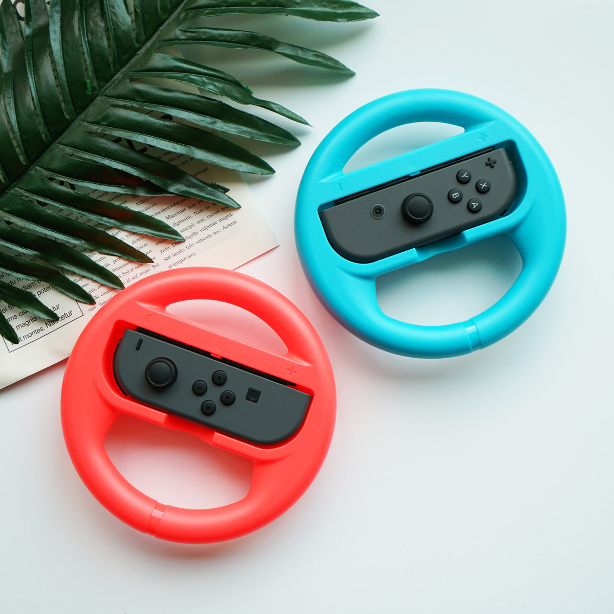 Mobilesteri 任天堂switch賽車遊戲代用控制器 Nintendo Switch 賽車遊戲控制軚盤 紅色 藍色2個裝 香港電視hktvmall 網上購物
