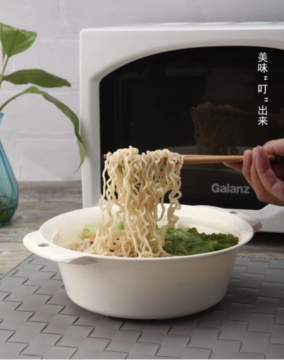 【日本製】連蓋泡麵碗 微波爐煮麵碗 微波碗 微波蓋 叮公仔麵 即食麵微波碗 微波爐專用泡麵碗 杯麵 (連蓋)（新舊包裝隨機發貨）