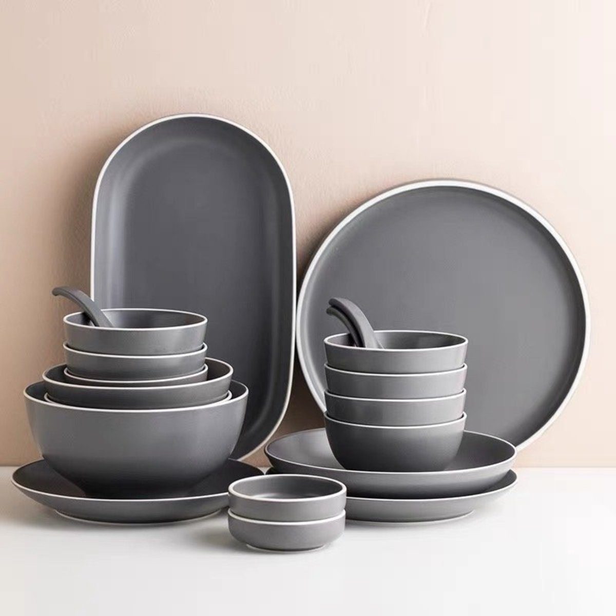 Matte dishes, fish dishes, western dishes, retro dishes, matte tableware