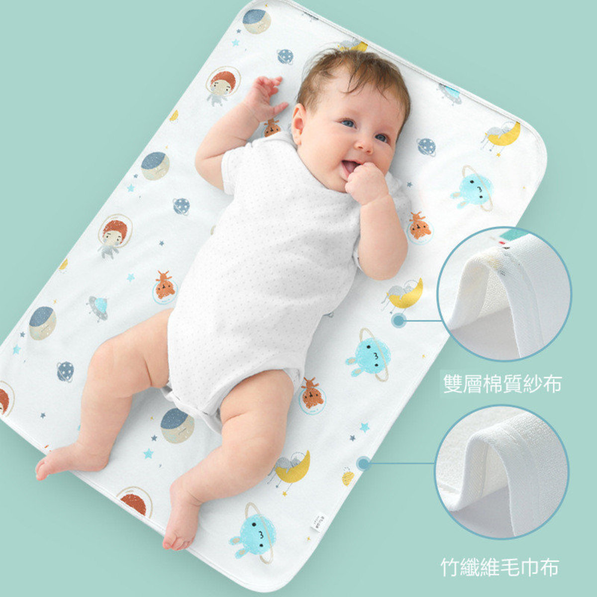 HOTBUY | 嬰兒隔尿墊純棉防水墊可洗尿墊換尿片墊防水床墊尿布更換墊
