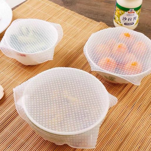 Silicone Fresh Cover Stretch Pot Lids Cooking Suction Universal Bowl Wraps  Lid Set - China Silicone Fresh Cover and Silicone Bowl Wraps price