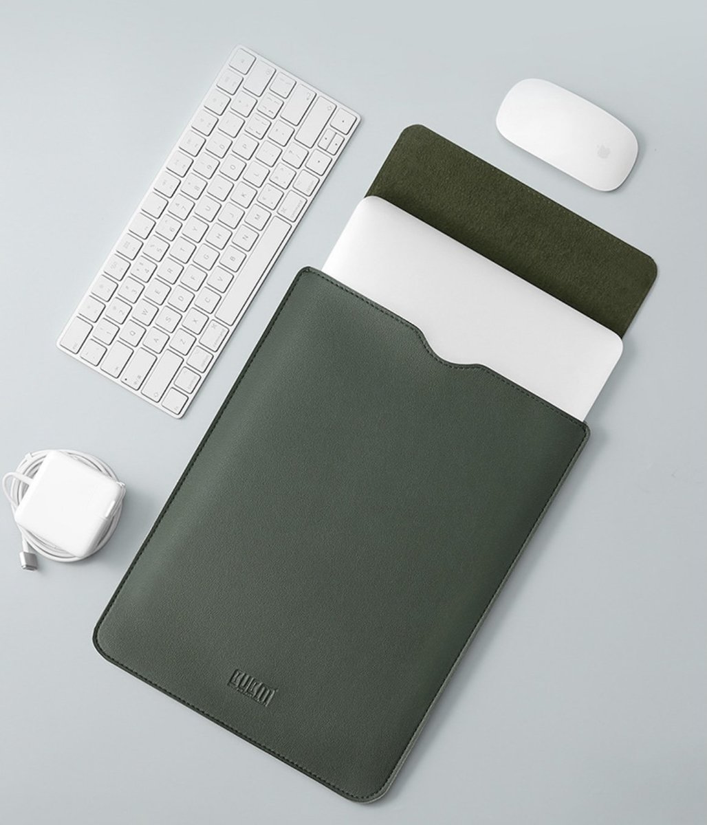 電腦皮革保護套 ipad套 平板套 電腦套 皮電腦袋 電腦包 皮革內袋 防刮花 MAC (12寸_黑色)