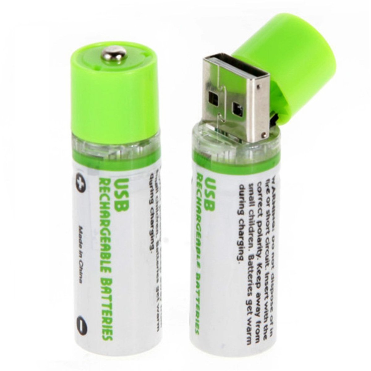 USB AA Rechargeable Ni-MH Battery (1450mAh) 2pcs