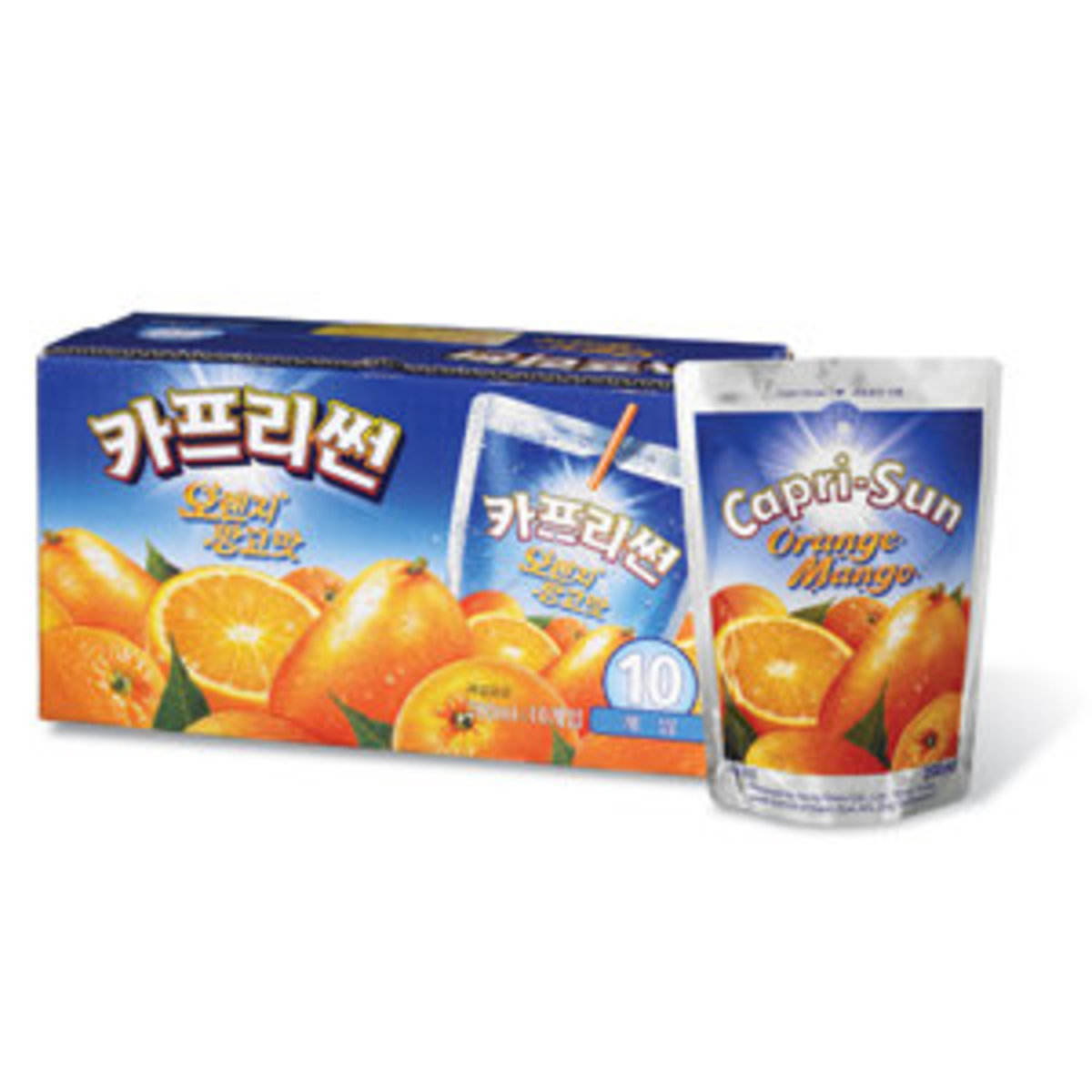 韓國直送-鍚紙袋芒果橙汁200ml一盒10包裝