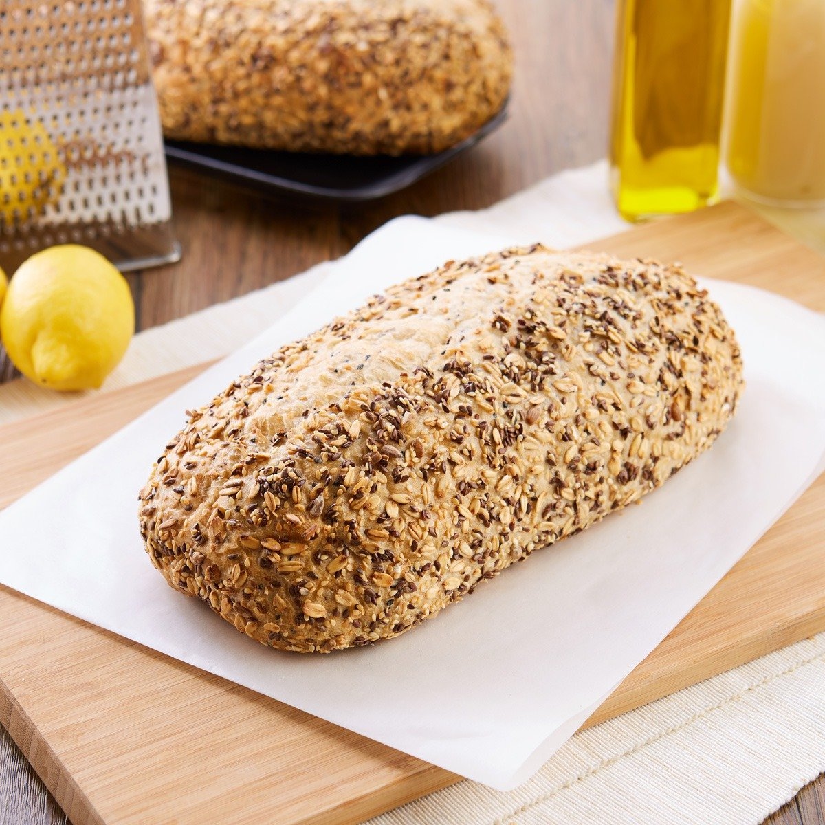 雜穀酸種麵包 全素 無添加, 含葵花籽，亞麻籽，芝麻，燕麥【1條裝】｜每天香港新鮮出爐