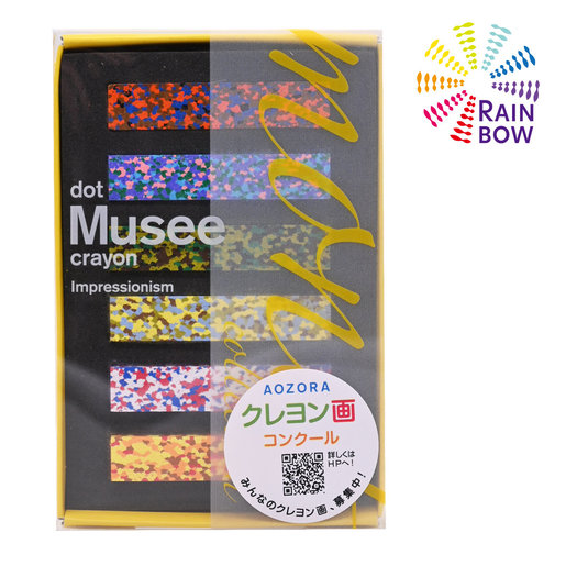 Aozora Dot Flowers Multi-Color Crayon Stick japan import Set of 6 