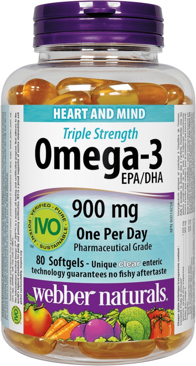 三倍強效 Omega-3 (900 毫克EPA / DHA) 80 粒軟膠囊 (效期:11/2023)