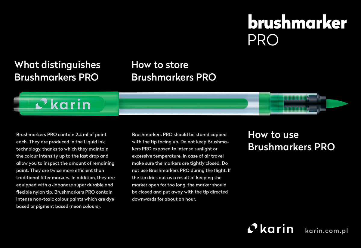 63 Karin Brushmarker Pro Markers
