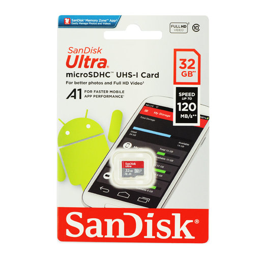 SanDisk 32GB Ultra UHS-I microSDHC Memory Card